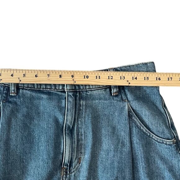 💲2️⃣0️⃣ Bundled ✔️Free People Cut-off Light Blue Denim Mini Skirt Sz L [31] - Picture 9 of 11